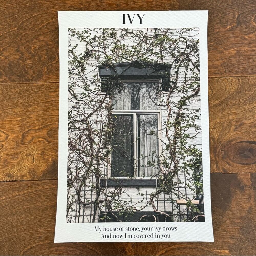 NEW Taylor Swift EVERMORE‎ Canvas Poster Album “Ivy” Lyrics Song Print Artwork
